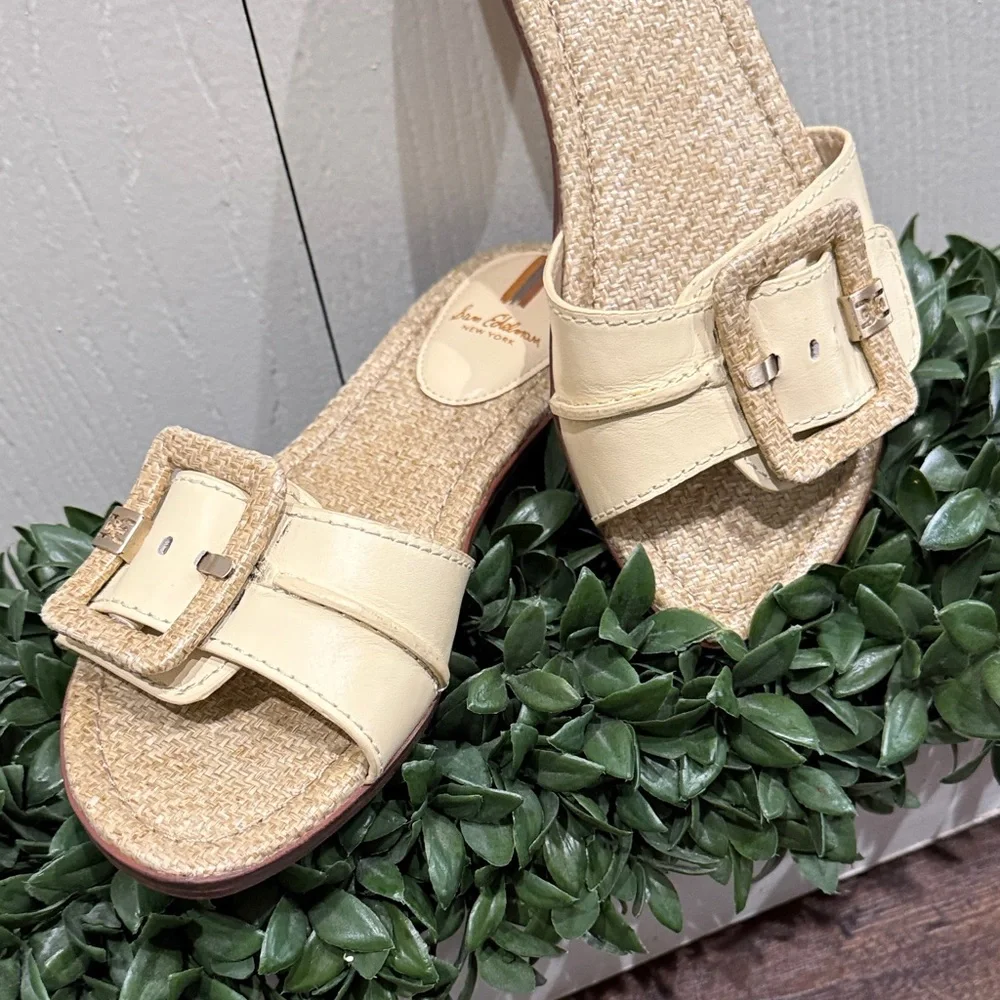 Sam Edelman Gaige Flat Sandal Bleached Wheat 9 Medium